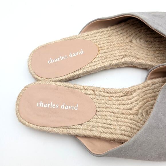 Charles David Stance Women's Espadrille Slide Sandal Gray Size US9M EU40 - Picture 11 of 11